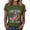 #01 Army Green, variant on 250 Anniversary Shirt for Women 1776-2026 Stars and Stripes Print Short Sleeve Crew Neck Stretchy T-Shirts Vintage Relaxed Fit Comfy Summer Spring Tees,XL,#01 Pink