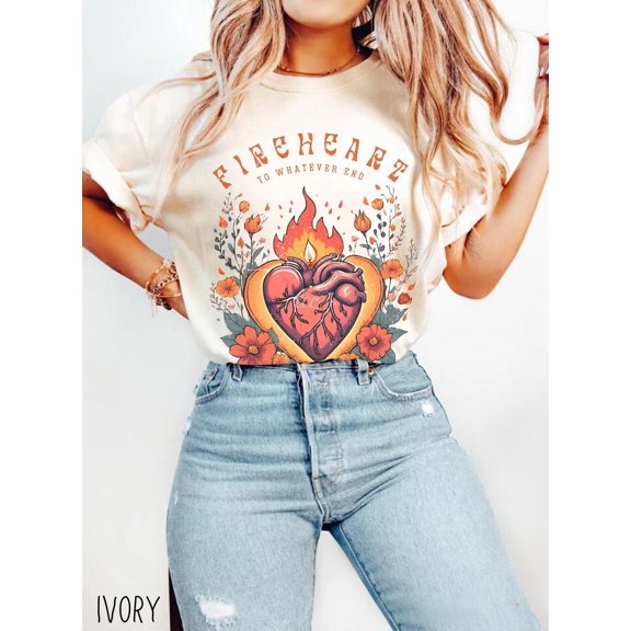 Throne Of Glass Fireheart Shirt, Throne Of Glass Tshirt, Terrasen To Whatever End Kingdom Of Ash Shirt, Acotar Shirt, Acotar Merch Comfort TSHIRT All Size S-5XL