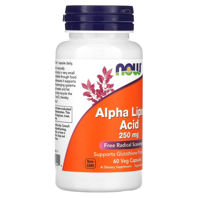 alpha lipoic acid vs glutathione NOW Alpha Lipoic Acid 250mg, Antioxidant Capsules for Supportive Wellness
