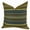Green & Cream, variant on Chic Stripe Indigo Handmade Double Sided Throw Pillow - Dark - Blue - Olive - Green & Cream - 26 x 26 in.