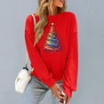thumbnail image 6 of Fall Saving Talove Long Sleeve Shirts for Women Funny Graphic Sweatshirt Fall Fashion Must Haves Crewneck Tee Blouses Womens Tops Dressy Casual 3/4 Sleeve Christmas Shirts, 6 of 6