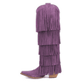 thumbnail image 2 of Dingo Womens Wild Child Fringe Snip Toe Pull On Cowboy  Tall Boots, 2 of 2