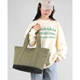 thumbnail image 3 of Kukuzhu Canvas Tote Bag Women Large Satchel Bags Shoulder Handbags Casual College Bag Stylish Hobo Bags 2023, 3 of 7