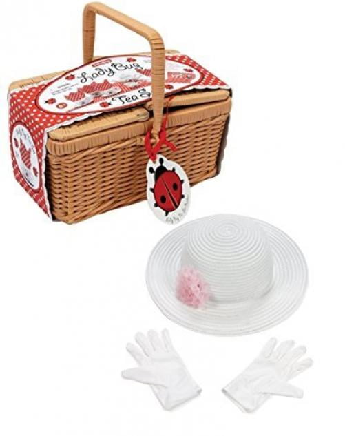 schylling ladybug tea set basket