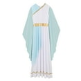 thumbnail image 6 of inhzoy Womens Greek Beaty Roman Queen Princess Outfit Ancient Toga Maxi Gown Light Blue 3XL, 6 of 8