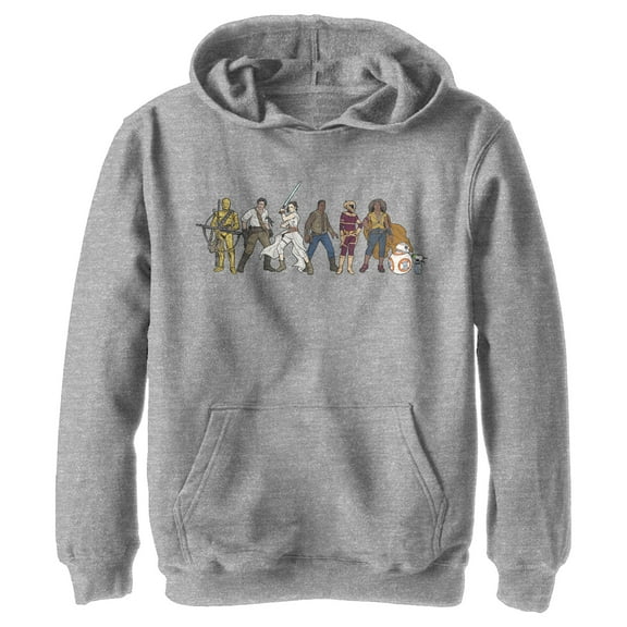 Boy's Star Wars: The Rise of Skywalker Rebel Line  Pull Over Hoodie Athletic Heather Medium