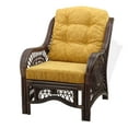 thumbnail image 4 of SK New Interiors Malibu Lounge Armchair ECO Natural Rattan Wicker Handmade Design with Light Brown Cushion, Dark Brown, 4 of 5