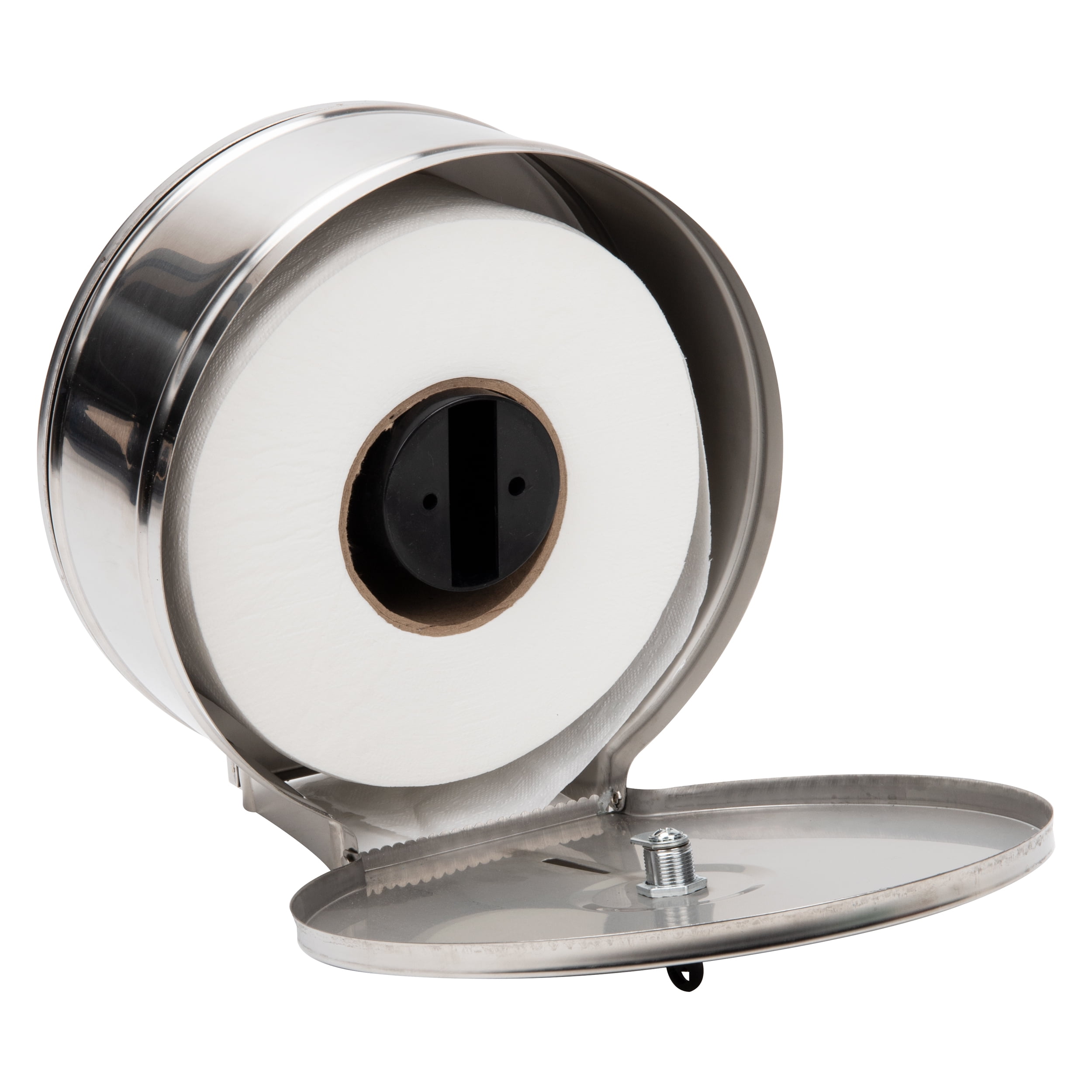 Mind Reader Silver Wall-Mounted Commercial Toilet Paper Holder