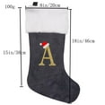 thumbnail image 3 of 20 inch Monogram Christmas Stockings Letter Grey Velvet with White Super Soft Plush Cuff Embroidered Xmas Stockings Classic Personalized Stocking Decorations for Family Holiday Season Decor, 3 of 8