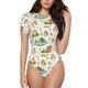 thumbnail image 1 of Balery Cute Frog Body de cuello redondo de manga corta para mujer Tops de manga corta Tops básicos-XX-Large, 1 of 7