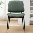 thumbnail image 6 of FOWEOAIU Modern Dining Chairs,Leather Upholstered Side Chairs , Green (Set of 2) ﻿, 6 of 11