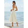 thumbnail image 3 of LASCANA Women's Flowy Halter Neck Dress Smocking, 3 of 6