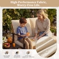 thumbnail image 6 of Deersky 4 Pieces Outdoor Patio Furniture Set with 2 All-Weather Wicker Rocking Chairs, Loveseat and Coffee Table, Easy Assembly for Balcony, Porch, Backyard, 6 of 9