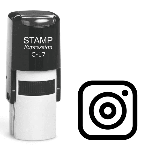 stampexpression - Instagram Icon Self Inking Rubber Stamp - Black Ink (A-62575)