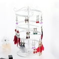 thumbnail image 4 of Yesbay Earring Holder Organizer with Stable Base Adjustable 4-Tiers Rotating Earrings Display Stand Desktop Jewelry Organizer, 4 of 8