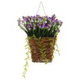 thumbnail image 1 of AURARMLET Cesta Colgante De Con Flores Artificiales Púrpuras Para Puerta Y De Hogar, 1 of 7