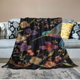 thumbnail image 2 of Nawypu  Hummingbird Bird Throw Blanket Ultra Soft Cozy Blooming Flowers Decorative Flannel Blanket All Season for Home Couch Bed Chair Travel, 2 of 6