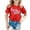 Red, variant on YAYUBA Girl Tops Size 6 Cartoon Print Crew Neck Back To School Short Sleeve T-Shirt Comfortable Holiday Shirts Preppy Baby Girl Summer Clothes, 8-9 Years, Yellow