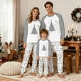 thumbnail image 7 of Zwiiyzr Family Christmas Pajamas Matching Sets for Dad Parent Child Outfit Christmas Set Printed Home Clothes Sleepwear Long Sleeved Jumpsuit Father Style Gray-Dad, 7 of 7