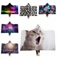 thumbnail image 6 of Printed Ultra Soft Plush Hooded Wearable Nap Blanket Throw Wrap Cloak Cape,59" x 78.7", 6 of 6