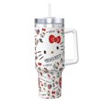 thumbnail image 1 of Regalos personalizados de Hello Kitty para vasos de 113 ml con asa y pajita - Taza de café de viaje de acero inoxidable con tapa - Ideal para regalar en cumpleaños, Navidad y otras ocasiones., 1 of 8