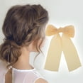 thumbnail image 2 of Unique Bargains 1 Pc Fashionable Bow Ribbon Duckbill Hair Clips for Home Champagne, 2 of 5