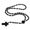 thumbnail image 1 of Collar de rosario negro, collar de rosario negro, collar de cuentas de oración finas, collar de rosario de obsidiana, funcionalidad versátil, 1 of 12