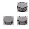 thumbnail image 2 of Posavasos absorbentes para bebidas Sailing trenzados hechos a mano súper absorbentes resistentes al calor gris oscuro (6) unidades, 2 of 5