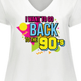 thumbnail image 4 of Inktastic I Want to Go Back to the 90's Women's Plus Size V-Neck T-Shirt, 4 of 5