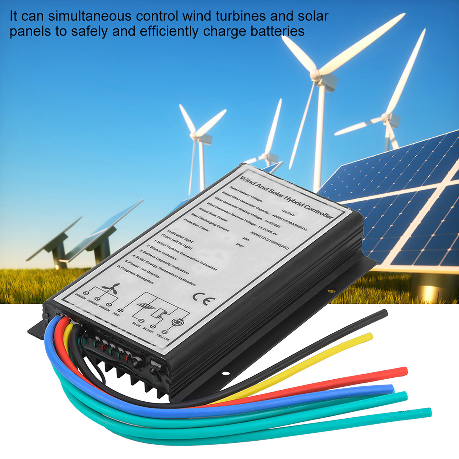 Leylor Generators & Portable Power-12/24V 400/800W Wind 500/1000W Solar Energy Hybrid Charge Generator Controller