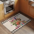 thumbnail image 2 of Bathroom Rugs 2x3 Ft, Easter Non Slip Area Rugs for Kitchen Bedroom Entryway, Vintage Spring Bunny Eggs Flowers Butterfly Plaid Washable Carpet Runner Rug Floor Mats for Bedroom Home Decor, 2 of 8