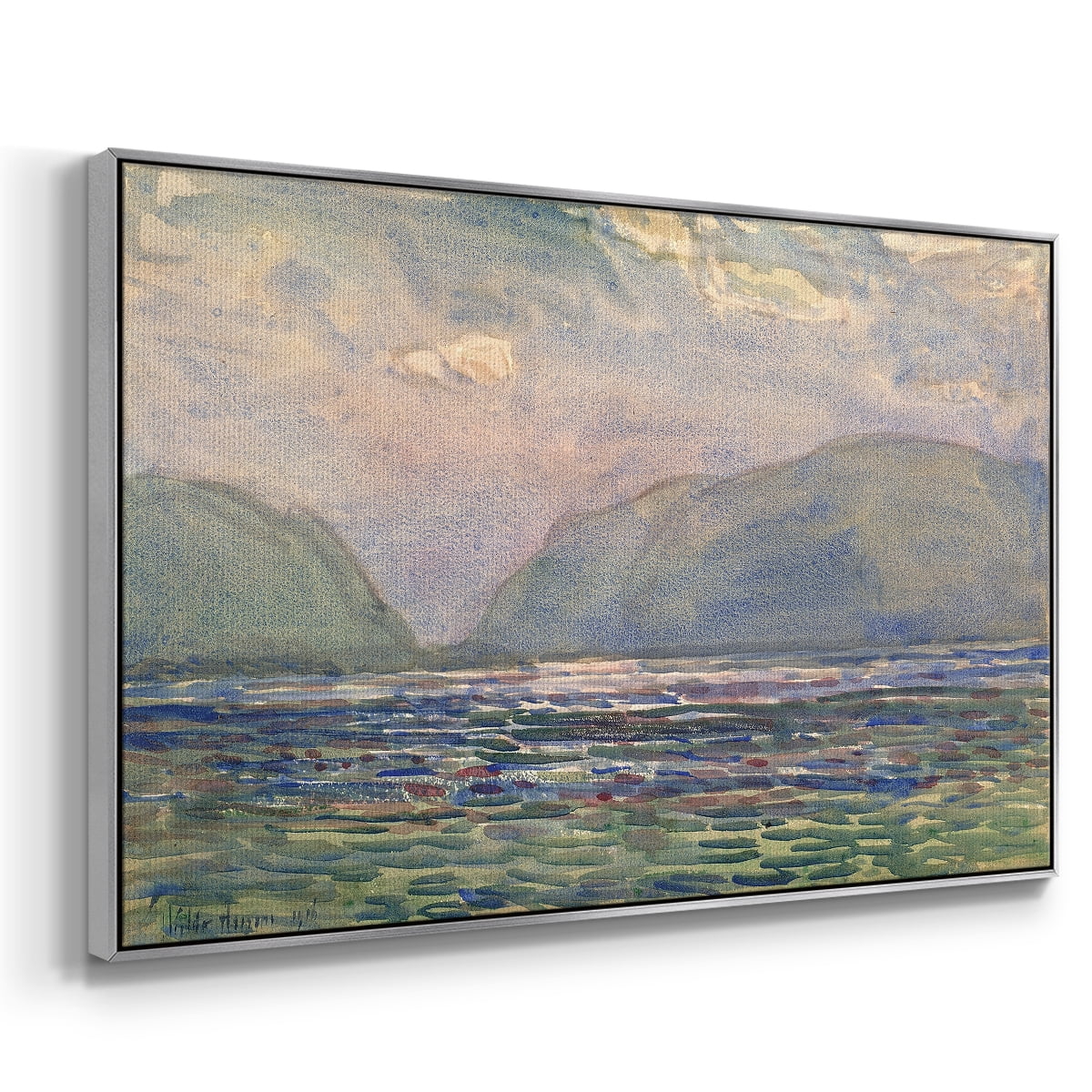 Vintage Landscape-CXXXVI By Wexford Home Framed in Silver Wood Gallery Wrapped Canvas 27 in. x 41 in.