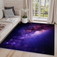thumbnail image 1 of 3x5 Rug, Galaxy Door Mat Washable Non Slip Soft for Entryway, Space Purple Nebula Rug, Universe Carpet, Galaxy Home Decor & Gifts, 1 of 7