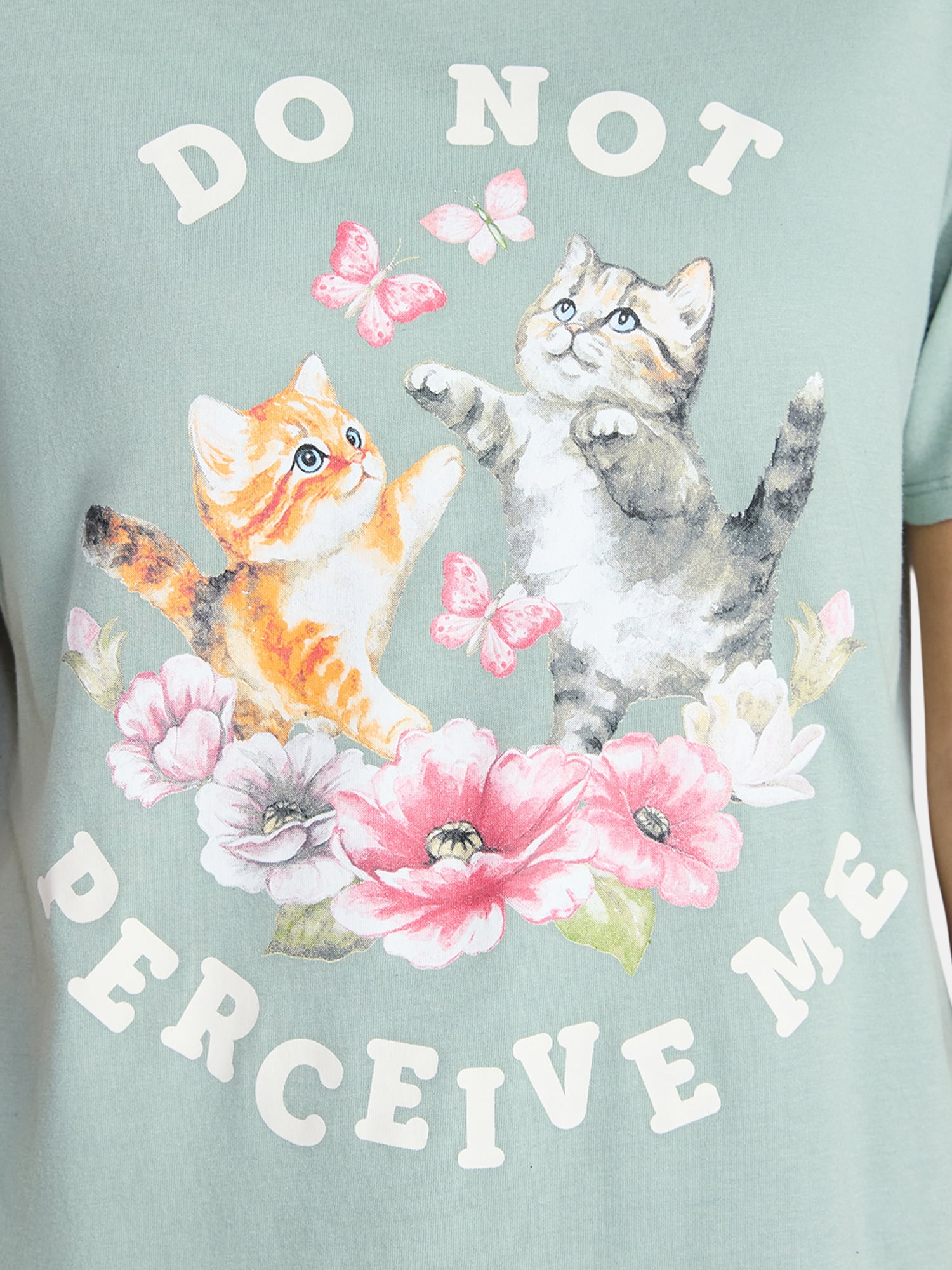 Do Not Perceive Me Women’s Graphic Tee with Short Sleeves, Sizes XXS-XXL