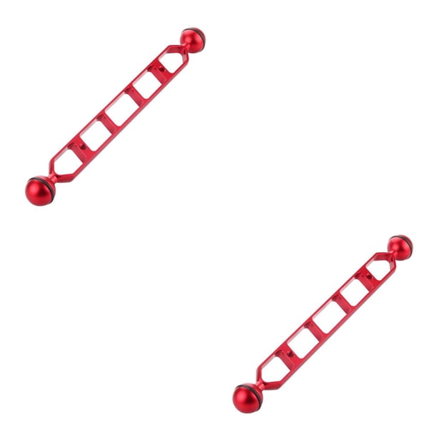 Seitruly Brazo de flotabilidad de flotador de cabeza de bola doble de fibra de carbono de buceo para para /EKEN Sports SLR Camera Rojo 279.4 mm 2piezas