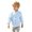 Sky Blue, variant on Boys Long Sleeve Shirts Classic Collared Button Down Fashion Uniform Shirts School Clothes Size 7-8 Years