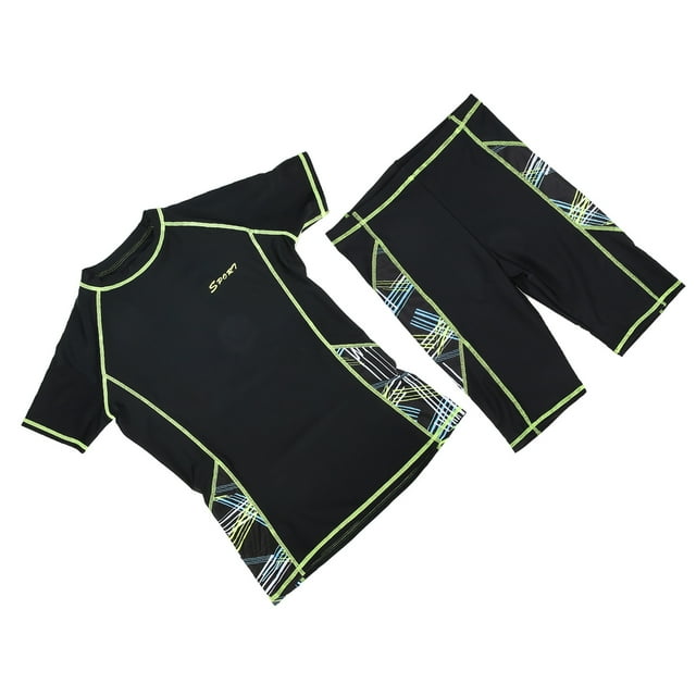Hombres 2 Piezas Traje De Neopreno, Camisa De Manga Corta De Natación De Verano