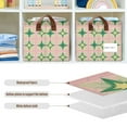 thumbnail image 4 of Yayeee Foldable Storage Basket for Shelves with Handles Waterproof Cloth Bins, Green Symmetrical Stars, 4 of 7
