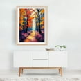 thumbnail image 3 of Golden Path Through Autumn Woods - Painting Autumn Forest Landscape Nature Scenic Woodland Mystical Unframed Wall Art Print 20 x 28 inches, 3 of 4