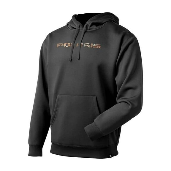 Polaris  Mens Black Pursuit Hoodie Warm Winter Drawcord Kangeroo Pocket Cuffed - Large 283307606