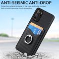 thumbnail image 2 of Carbon Fiber Patterned Case for Samsung Galaxy Note 20 Ultra, Wallet case with [360°Rotation Ring Kickstand] Credit Card Holder,PU Leather Shockproof Cover Women Men, Black, 2 of 8
