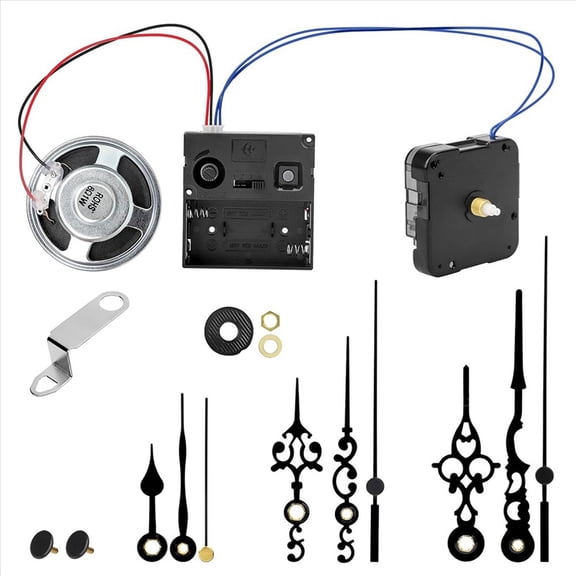 Chiming Clock Mechanism Replacement,with Chime Melody Hour Trigger and 3 Set Hands for Vintage Grandpa Repair Part