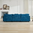 thumbnail image 5 of Cloud Sofa 3 Seats, Ottoman Not Included, Modern Sectional Couch for Living Room Bedroom and Apartment, Comfy Double Layer Upholstered Seat Cushion, Breathable Chenille Fabric, Blue, 5 of 9