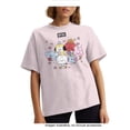thumbnail image 4 of Playera BT21 Talla G Manga Corta Estampada Corazones Estrellas y Peluches Fit Oversize Rosa, 4 of 4