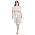 thumbnail image 4 of Vestido de rayas Roman Fashion Tallas Extras 8867X-STRP Blanco rayas 42, 4 of 5