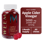 WEEM- Apple Cider Vinegar Gummies, Gluten Free, Vegan, Cruelty-free 60 ct.