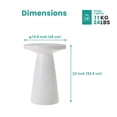 thumbnail image 4 of FOROUTIA 22 Inch Cone-Shaped MgO Outdoor Side Table, Speckled Concrete Look Accent End Table for Patio Living Room Balcony, Off-White, 4 of 8