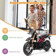 thumbnail image 3 of Costway Moto para Niños con Batería 12 V Luces LED Música MP3 y Ruedas Antideslizantes Hasta 25 kg Negro 110 x 57 x 71 cm, 3 of 9