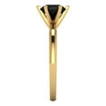 thumbnail image 3 of Clara Pucci 14K Yellow Gold 1ct Onyx Solitaire Ring for Women, 3 of 8