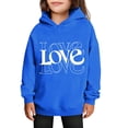 thumbnail image 1 of Sudaderas con capucha para niños y niñas, sudaderas casuales de manga larga, lindas sudaderas de gran tamaño con bolsillo de polar, chaquetas para niñas, 1 of 4